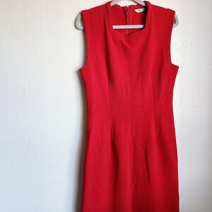 ZARA Red Midi Dress Size Medium Blogger Favorite Glam